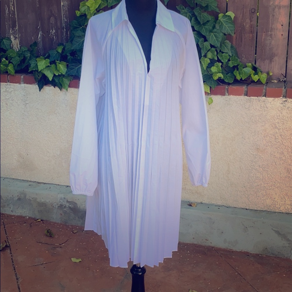 White pleated Swing Dress (Asos)